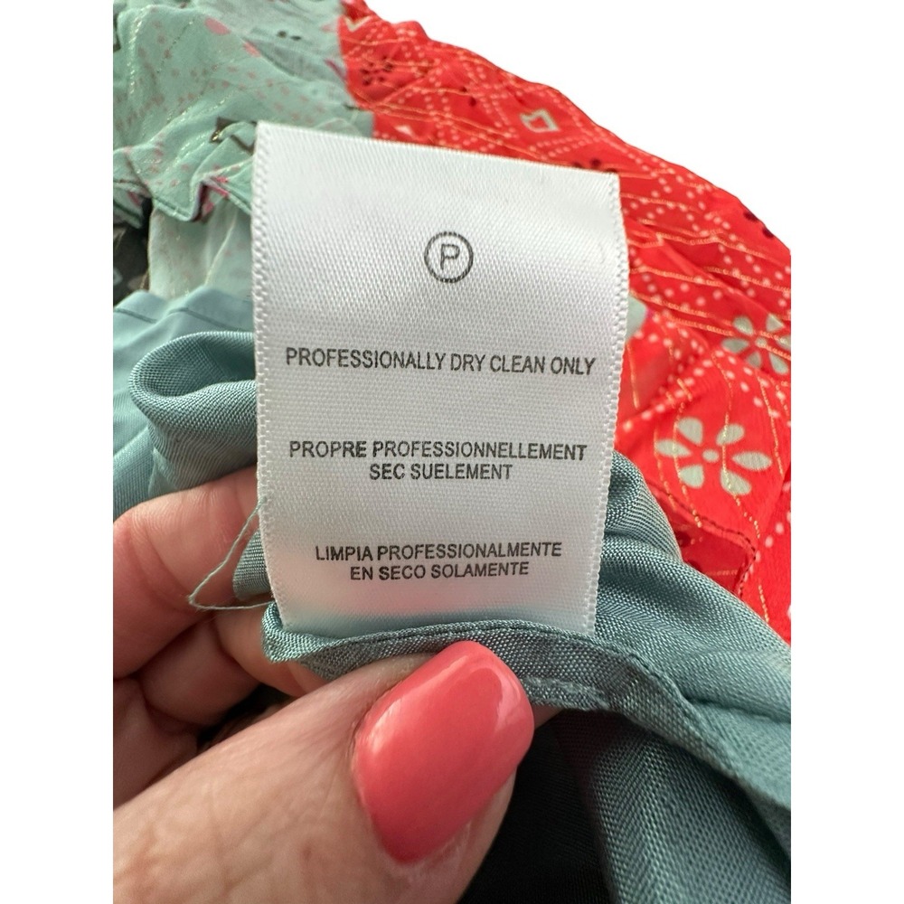 Anthropologie Verb Margot Shimmer Patchwork Peasant Maxi Skirt Festival #GG3-5 - Picture 7 of 12